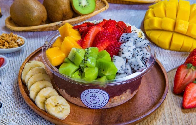 organic acai, acai bowl, breakfast, healthy menu, berries, anti-oxidants