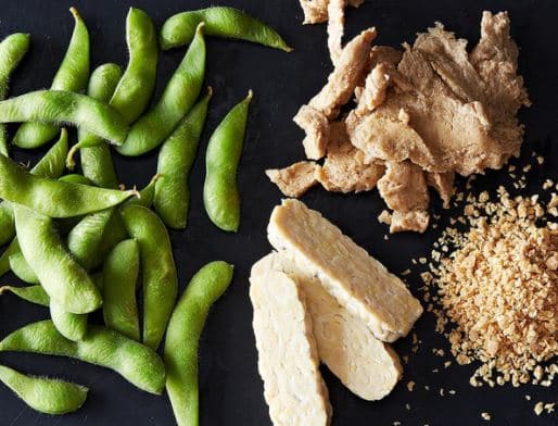 soy tempeh edamame high protein vegan food